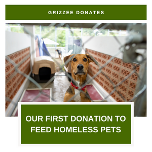 Grizzee Donates - Our First Donation To Feed Homeless Pets, All Breed Rescue & Training