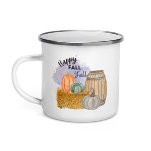 Happy Fall Y'all - Enamel Coffee Mug