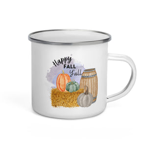 Happy Fall Y'all - Enamel Coffee Mug