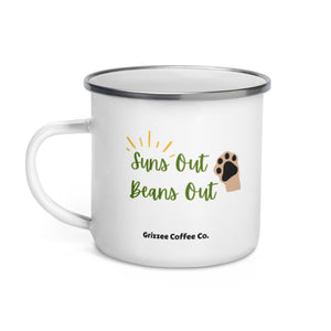 Suns Out Beans Out - Enamel Travel Coffee Mug