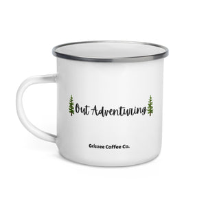 Let The Adventures Begin - Enamel Travel Coffee Mug - Grizzee