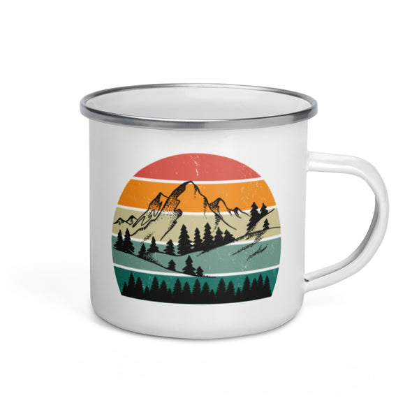 Mountain Range - Enamel Travel Coffee Mug