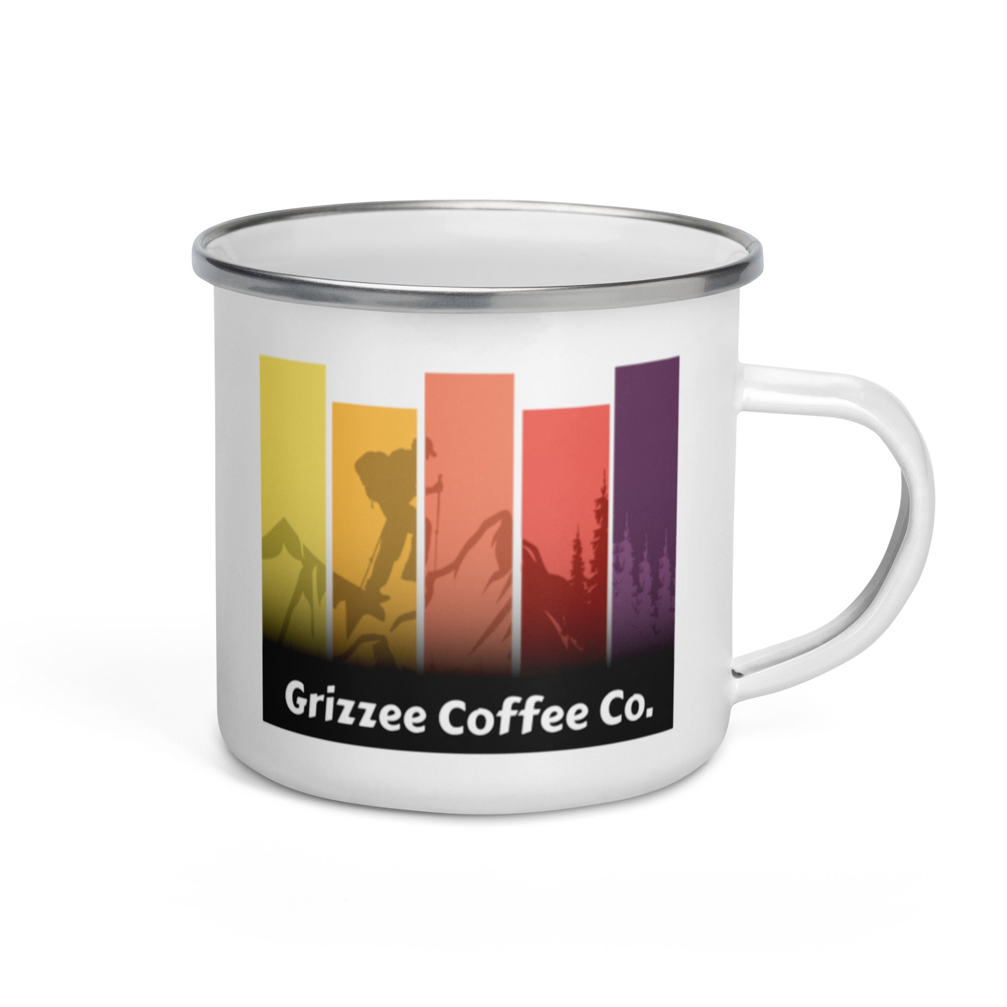 Mountain Range - Enamel Travel Coffee Mug - Grizzee